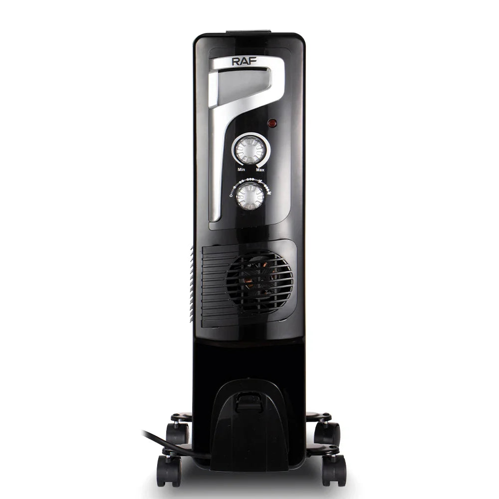 HKM-698899 2900W Oil Filled Radiator Heater with Adjustable Thermostat, Quiet Operation, and Overheat Protection