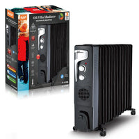 HKM-698899 2900W Oil Filled Radiator Heater with Adjustable Thermostat, Quiet Operation, and Overheat Protection