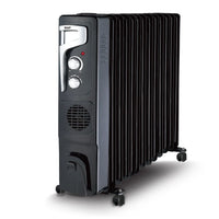 HKM-698899 2900W Oil Filled Radiator Heater with Adjustable Thermostat, Quiet Operation, and Overheat Protection