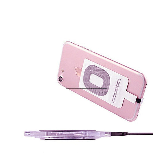 HKM-698963 Wireless Charging Receiver for Compatible Mobile Phones and iPhone Models, QI Standard, 5V Input Output, Induction Mode, Compact Design