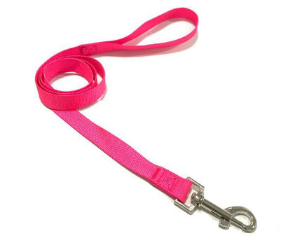 HKM-6990141 Durable Solid Color Nylon Dog Leash - Multiple Color Options Available