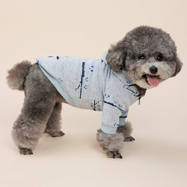 HKM-6990909 Casual Cotton Pet Sweater with Zipper - Blue & Pink, Sizes S to XXL