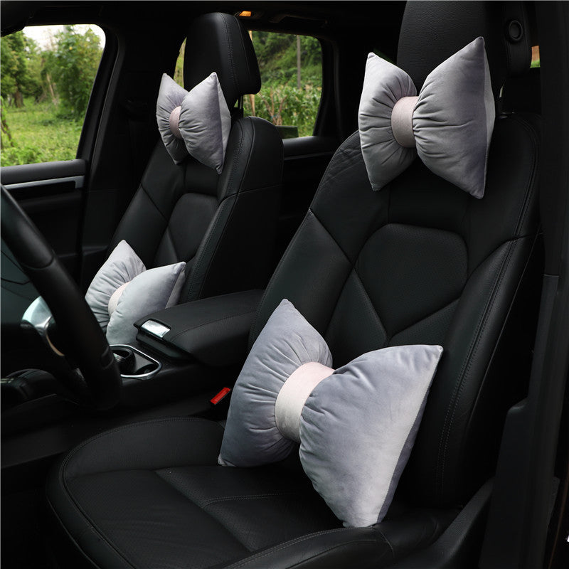 HKM-699091 Retro Velvet Car Neck Guard for Travel and Relaxation
