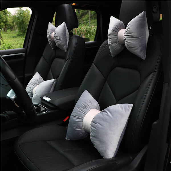 HKM-699091 Retro Velvet Car Neck Guard for Travel and Relaxation