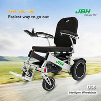 HKM-699155 Electric Wheelchair with Removable Battery, Silver, Maximum Load 200 kg, Driving Range 20 km, 6 km/h Speed