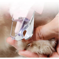 HKM-6991805 White Pet Nail Trimmer with Light - 2 in 1 Clipper and Grinder for Dogs and Cats
