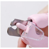 HKM-6991805 White Pet Nail Trimmer with Light - 2 in 1 Clipper and Grinder for Dogs and Cats