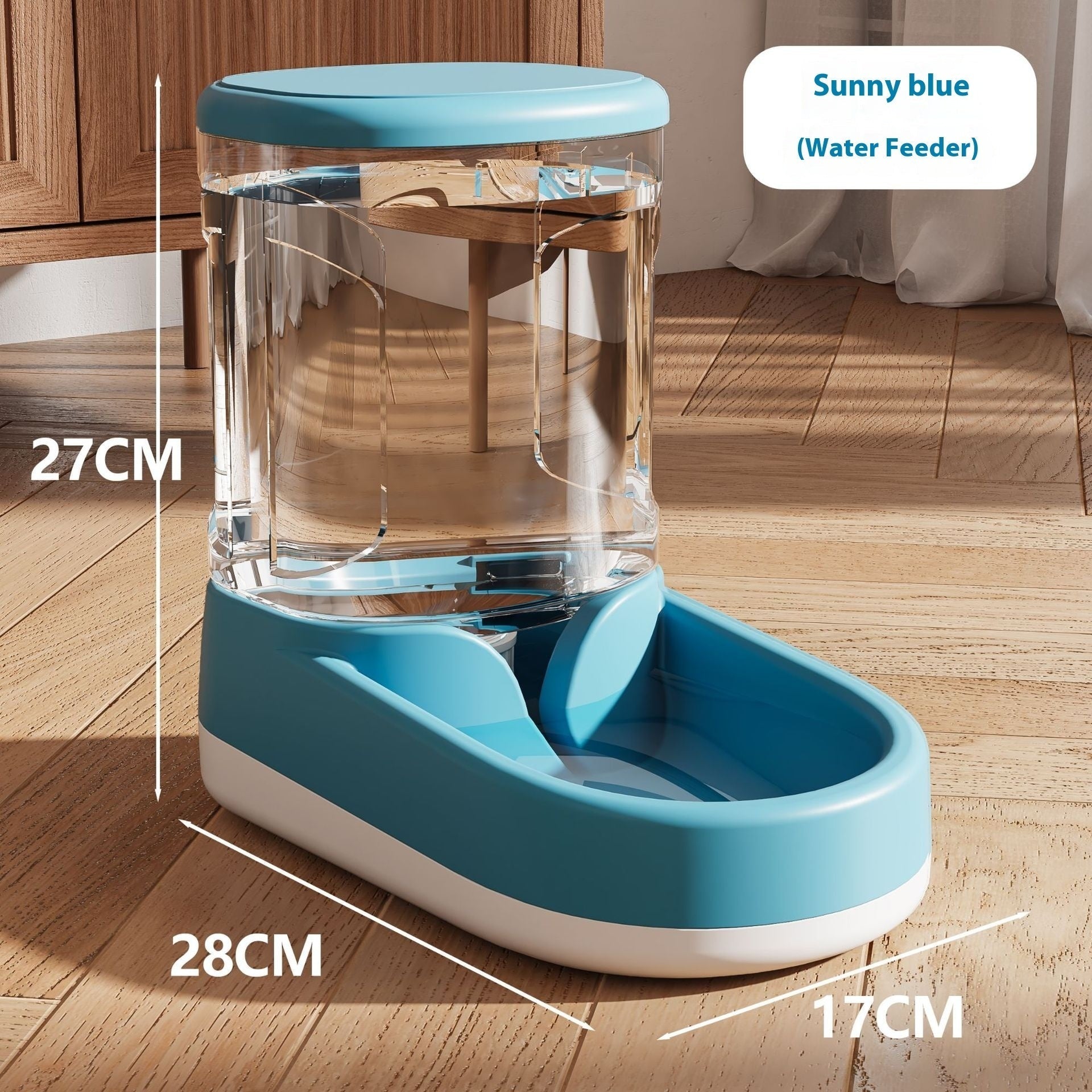 HKM-6992317 Large Capacity 3.8L Pet Water Feeder in Elegant Gray, Sunshine Blue, and Spring Pink