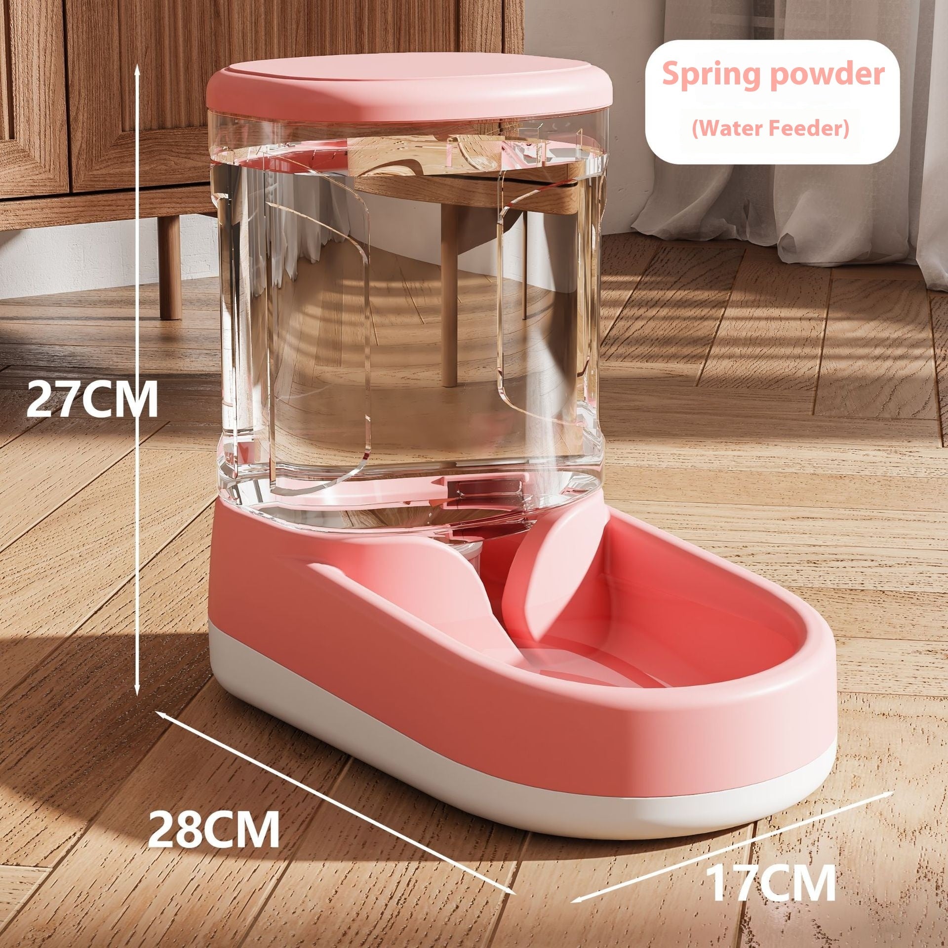 HKM-6992317 Large Capacity 3.8L Pet Water Feeder in Elegant Gray, Sunshine Blue, and Spring Pink