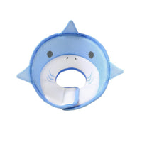 HKM-6993597 Soft and Breathable Shark-Shaped Recovery Cone for Cats and Kittens, Comfortable Neck Protection for Grooming and Post-Surgery Care
