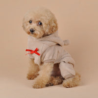 HKM-6994493 Cozy Four-Legged Coral Fleece Pet Outfit for Dogs
