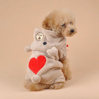 HKM-6994493 Cozy Four-Legged Coral Fleece Pet Outfit for Dogs