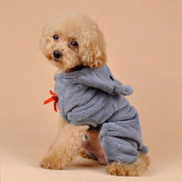 HKM-6994493 Cozy Four-Legged Coral Fleece Pet Outfit for Dogs