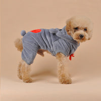 HKM-6994493 Cozy Four-Legged Coral Fleece Pet Outfit for Dogs