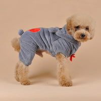 HKM-6994493 Cozy Four-Legged Coral Fleece Pet Outfit for Dogs