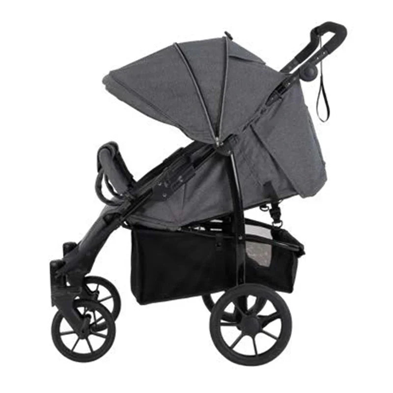 HKM-699475 2-in-1 Luxury Twin Stroller with High Landscape Design, Aluminium Frame and Dual Baskets for Infants