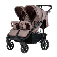 HKM-699475 2-in-1 Luxury Twin Stroller with High Landscape Design, Aluminium Frame and Dual Baskets for Infants
