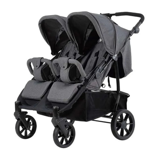 HKM-699475 2-in-1 Luxury Twin Stroller with High Landscape Design, Aluminium Frame and Dual Baskets for Infants