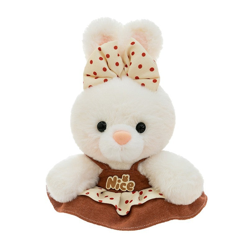 HKM-6995773 Plaid Bear Rabbit Plush Toy for Youth Couples - Cute 23CM Soft Stuffed Animal