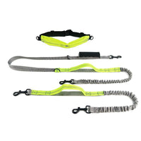 HKM-6995901 Reflective Telescopic Dog Leash with Traction Rope - Adjustable 165-185cm, Fluorescent Green, Orange & Dark Green Options