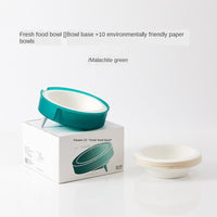 HKM-6996285 Eco-Friendly Disposable Cat and Dog Food Bowl with Non-Slip Base and Replaceable Paper Liners