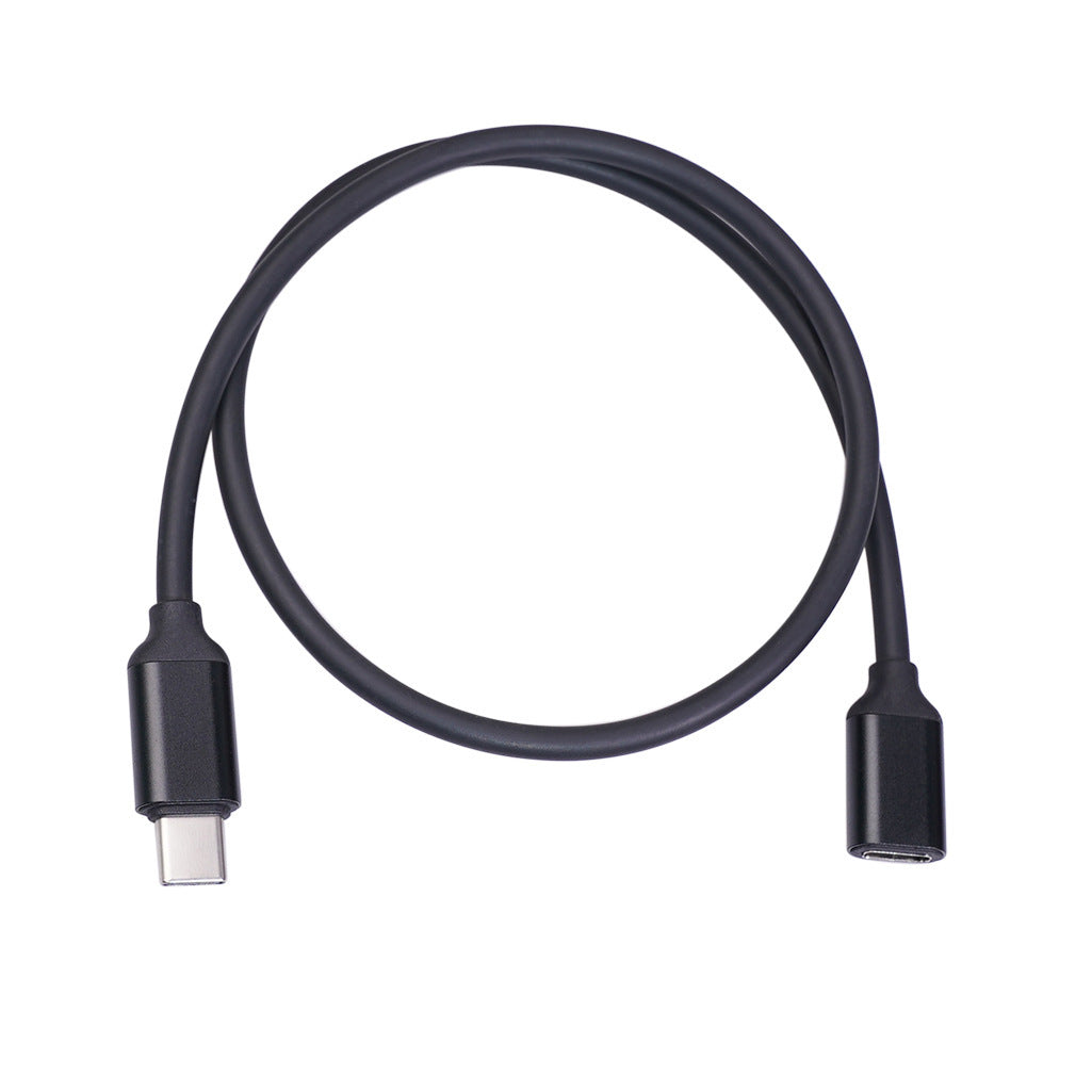 HKM-699667 50cm Black Male to Female Power Extension Cable with Aluminum Alloy Shell