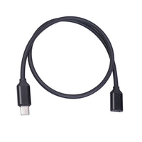 HKM-699667 50cm Black Male to Female Power Extension Cable with Aluminum Alloy Shell