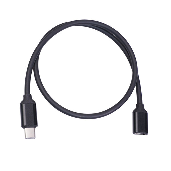 HKM-699667 50cm Black Male to Female Power Extension Cable with Aluminum Alloy Shell