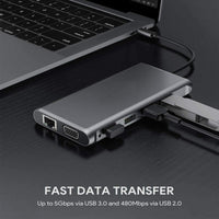 HKM-699667 Twelve-in-One USB Hub Docking Station with 5Gbps Data Transmission