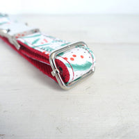 HKM-6998077 Christmas Leaf Design Polyester Dog Collar - Multiple Sizes Available