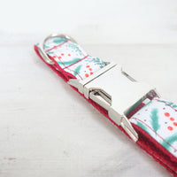 HKM-6998077 Christmas Leaf Design Polyester Dog Collar - Multiple Sizes Available