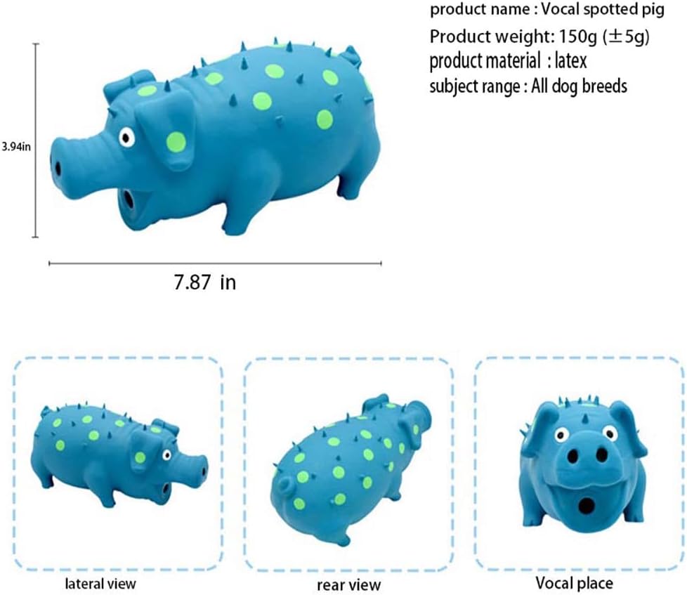 HKM-6999357 Durable Latex Interactive Chew Toy for Dogs with Squeaker and Teeth Grinding Design