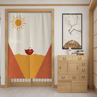 HKM-699987 Customizable Fabric Door Curtain with Telescopic Rod and Magnet - Multiple Sizes Available