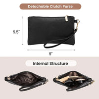HKM-699987 Stylish 2-Piece Shoulder Bag Set with Clutch Wallet for Work, Travel, and Laptop Use