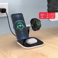 HKM-699987 Three-in-One Wireless Charging Stand with Magnetic Fast Charging for Devices