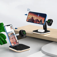 HKM-699987 Three-in-One Wireless Charging Stand with Magnetic Fast Charging for Devices