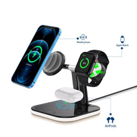 HKM-699987 Three-in-One Wireless Charging Stand with Magnetic Fast Charging for Devices