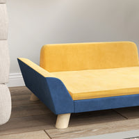 HKM-7000509 Cozy Orange Dog Sofa Bed for Small Dogs with Soft Washable Cushion and Non-Slip Foot Pads