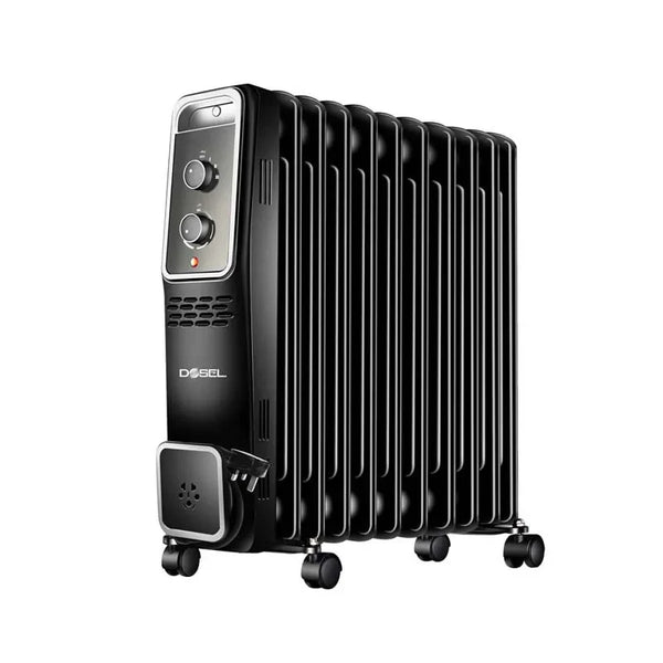 HKM-700051 11 Fins 2500W Oil Filled Electric Radiator Heater with Adjustable Thermostat and Safety Features