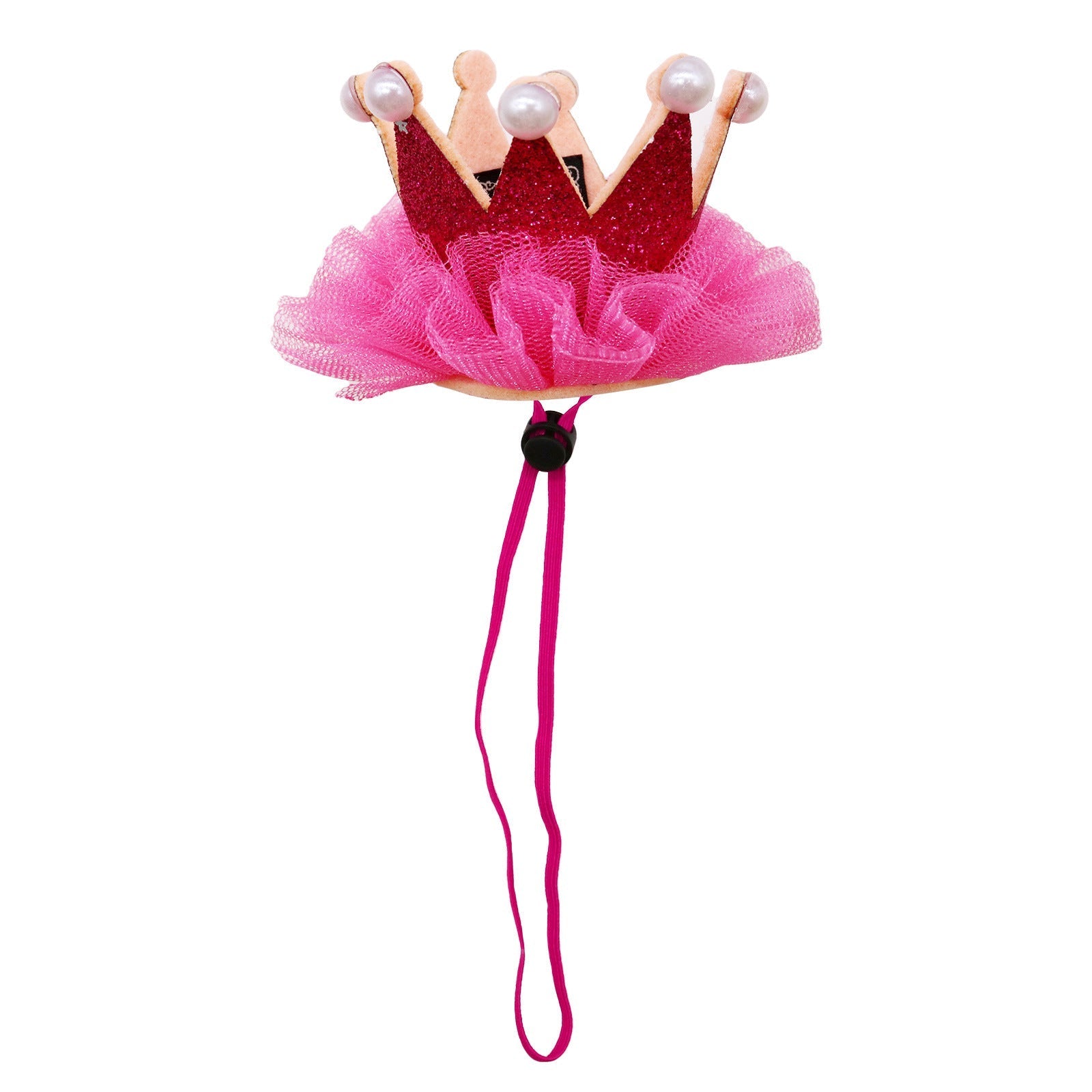 HKM-7000637 Princess Style Mesh Dog Crown Birthday Hat in Multiple Colors