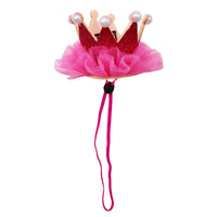 HKM-7000637 Princess Style Mesh Dog Crown Birthday Hat in Multiple Colors