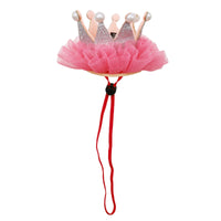 HKM-7000637 Princess Style Mesh Dog Crown Birthday Hat in Multiple Colors