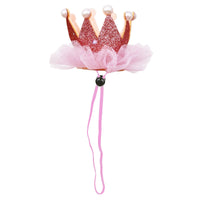 HKM-7000637 Princess Style Mesh Dog Crown Birthday Hat in Multiple Colors
