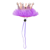 HKM-7000637 Princess Style Mesh Dog Crown Birthday Hat in Multiple Colors