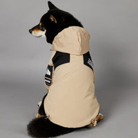 HKM-7001533 Khaki Shell Jacket for Dogs - Weather-Resistant Pet Coat in Multiple Sizes