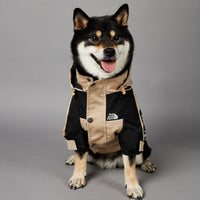 HKM-7001533 Khaki Shell Jacket for Dogs - Weather-Resistant Pet Coat in Multiple Sizes