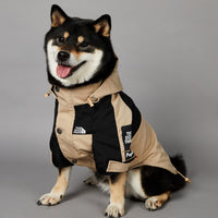 HKM-7001533 Khaki Shell Jacket for Dogs - Weather-Resistant Pet Coat in Multiple Sizes