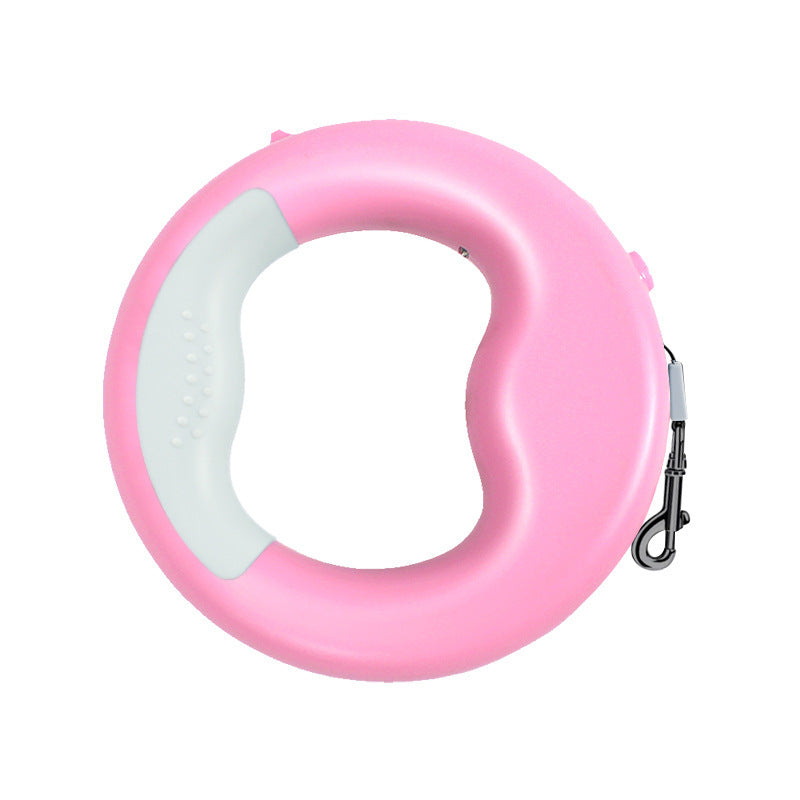 HKM-7001661 LED Telescopic Traction Rope for Pets - Automatic, Scalable Design, Durable Plastic