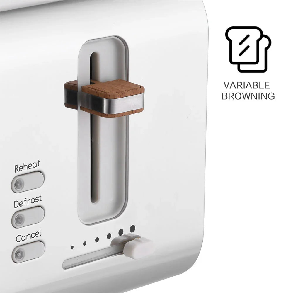 HKM-700179 Automatic 2-Slice Electric Toaster with Defrost Function and Pop-Up Feature