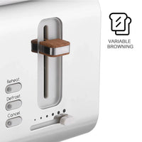 HKM-700179 Automatic 2-Slice Electric Toaster with Defrost Function and Pop-Up Feature